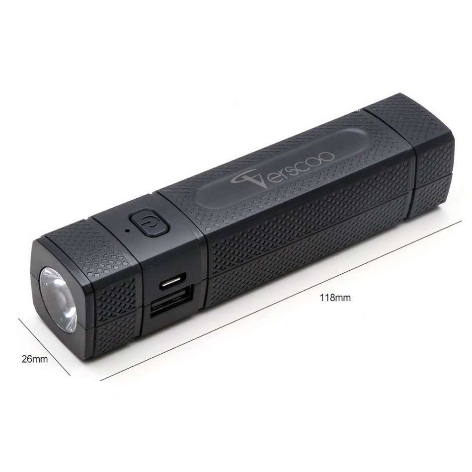 3in1 5600mAh Fast Charge Power bank with 4 modes flashlight and compass