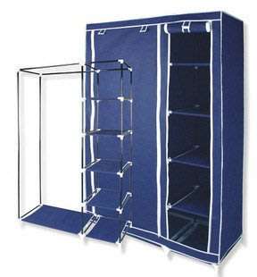 Portable Canvas Wardrobe with 5 Shelves to neatly store your necessities