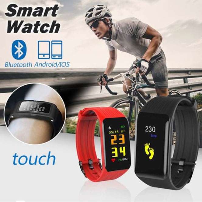 Bluetooth Fitness Tracker Smart Watch - Monitor Heart Rate, Blood Pressure, Blood Oxygen, Pedometer
