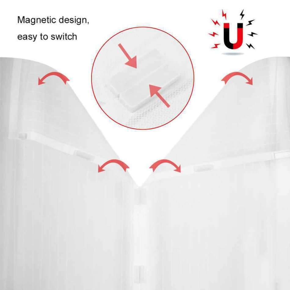 DIY Magnetic Mosquito & Insect Screening Net Kit 150 x 180 cm, Easy to Install and to Remove