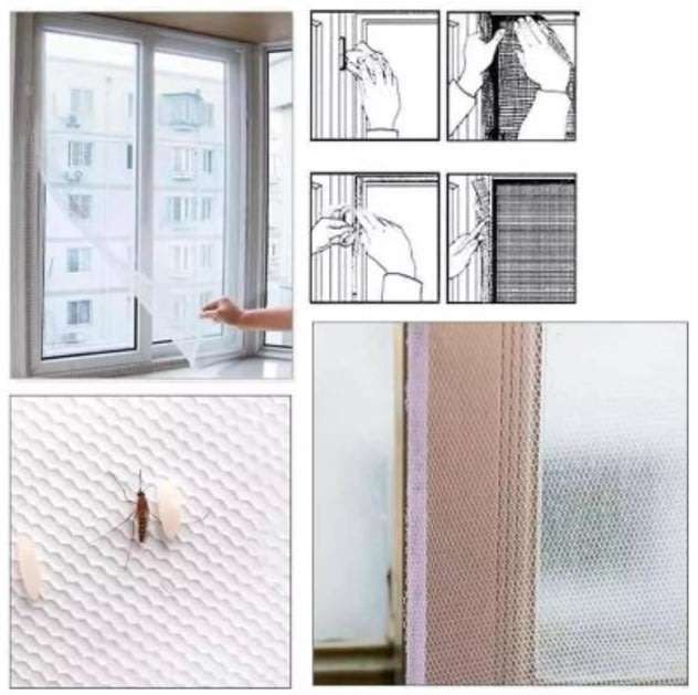 DIY Magnetic Mosquito & Insect Screening Net Kit 150 x 180 cm, Easy to Install and to Remove