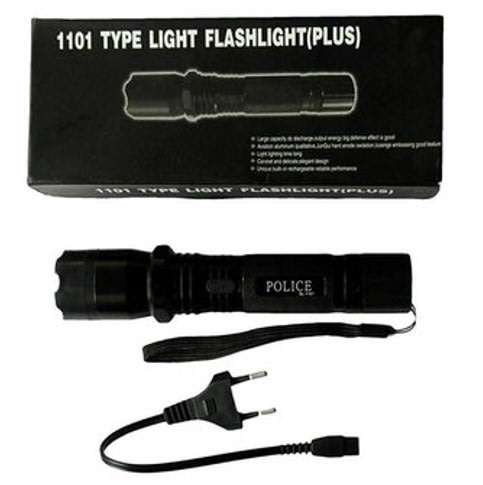 High Power Self Defense Electro Shock Stun Gun Flash Light with Built-in Rechargeable Battery