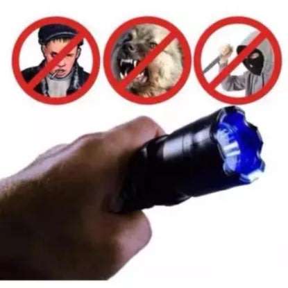 High Power Self Defense Electro Shock Stun Gun Flash Light with Built-in Rechargeable Battery