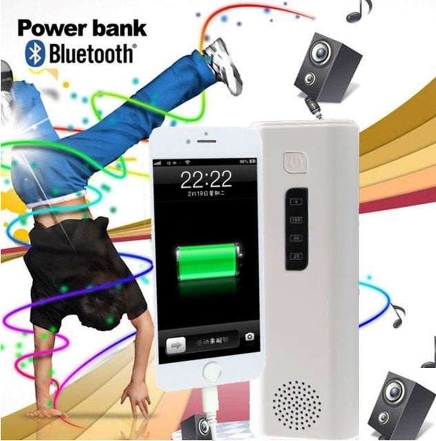 3-in-1 5200 mAh Power Bank, Bluetooth Speaker & Flashlight, USB Interface for Charging of Devices