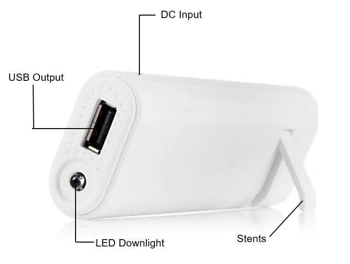 3-in-1 5200 mAh Power Bank, Bluetooth Speaker & Flashlight, USB Interface for Charging of Devices