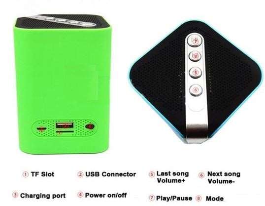 Portable Wireless Bluetooth Subwoofer Speaker with Hands-free Mic, Support FM Radio, SD Card & USB