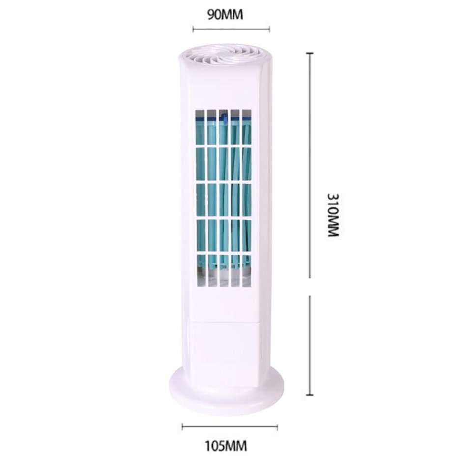 Compact Tower-Shaped USB Leafless Fan & Light