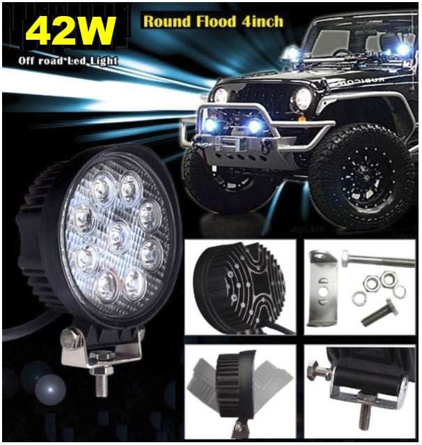 42 Watt Waterproof Pure White 6000K LED Work Flood Spot Light