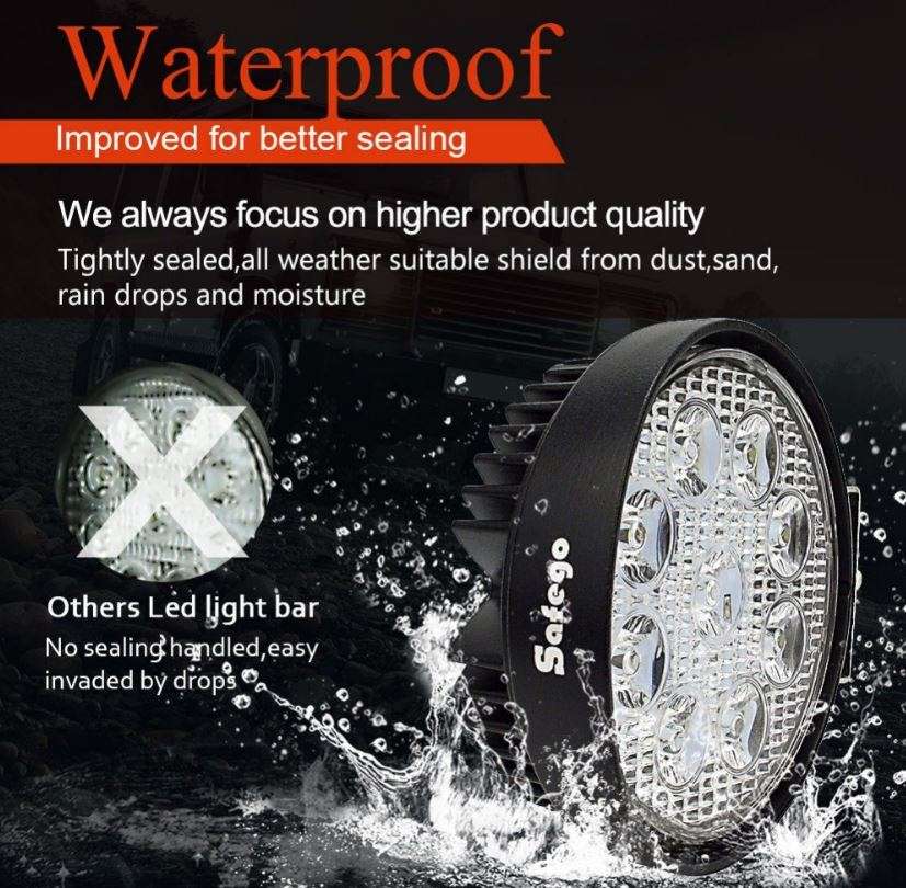 42 Watt Waterproof Pure White 6000K LED Work Flood Spot Light