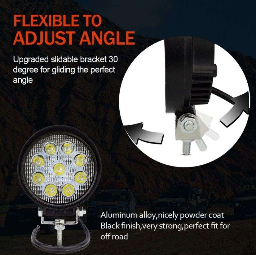 42 Watt Waterproof Pure White 6000K LED Work Flood Spot Light