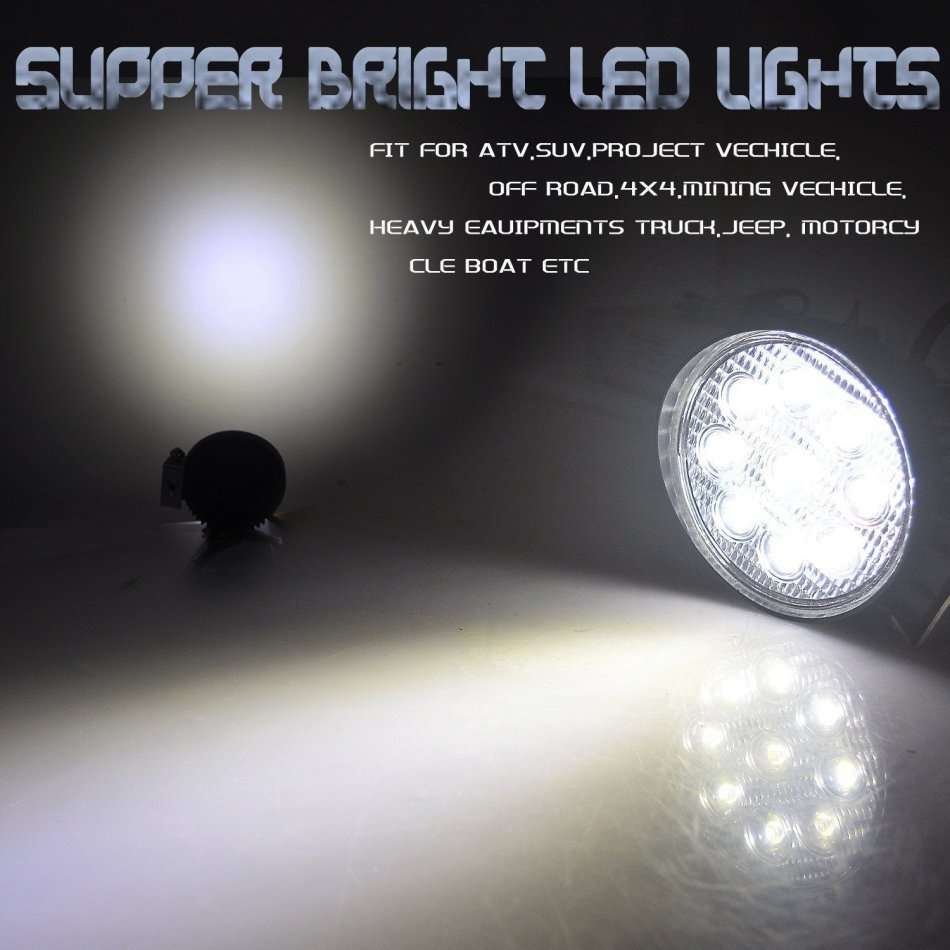 42 Watt Waterproof Pure White 6000K LED Work Flood Spot Light