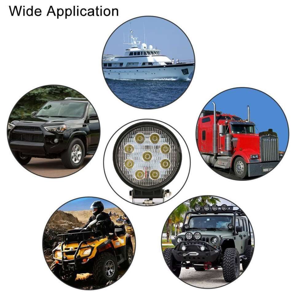 42 Watt Waterproof Pure White 6000K LED Work Flood Spot Light