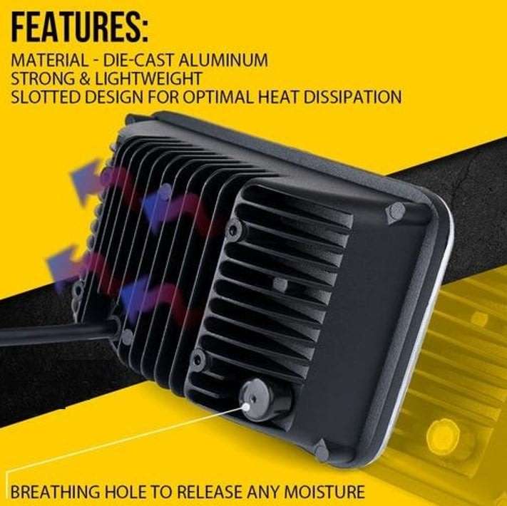 45 Watt 4" X 6" LED Headlight - Waterproof and Fit most vehicles with sealed beam headlights