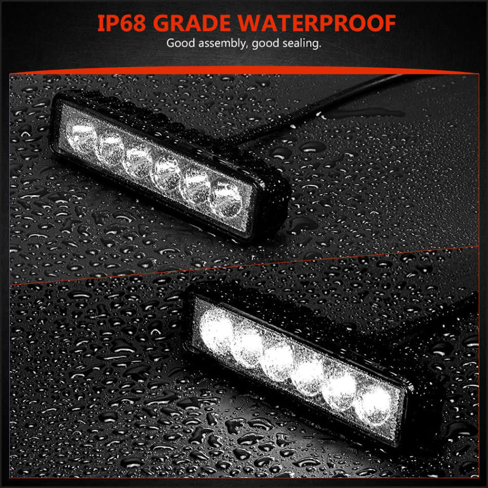 Powerful and Very Bright 18 Watt CREE LED Work Light Bar