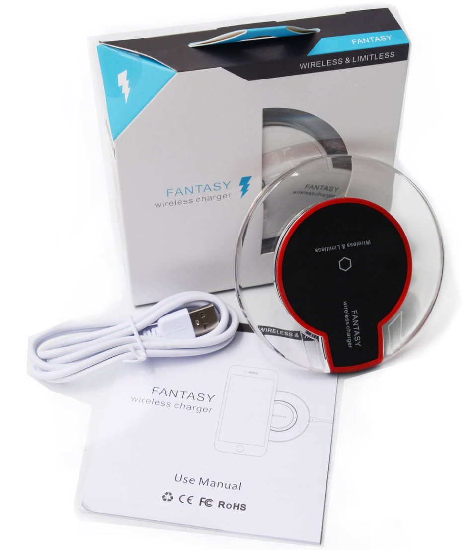 Wireless Charger for all QI Compliant Phones & Devices with USB Port