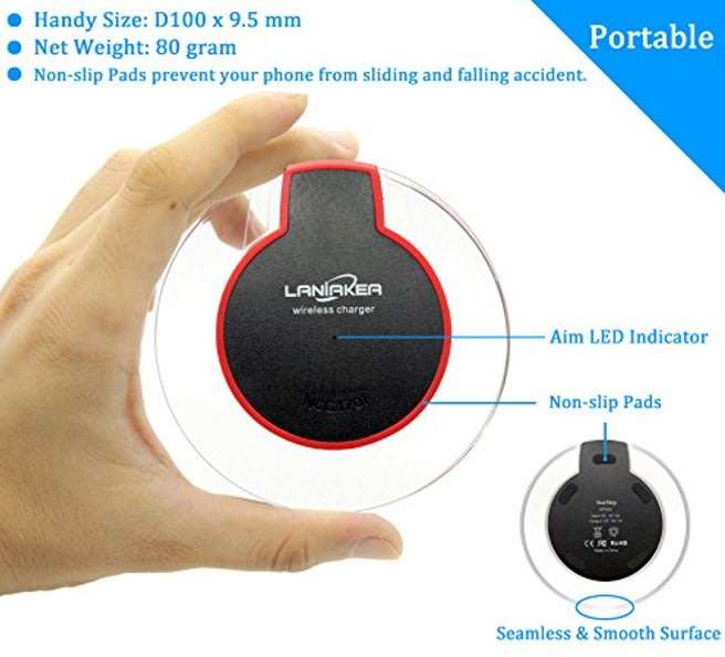 Wireless Charger for all QI Compliant Phones & Devices with USB Port