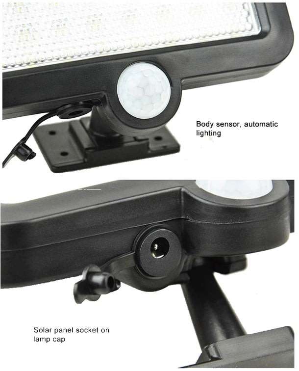 56 LED Multi functional Solar Energy PIR Motion Sensor Detection Flood Light Kit