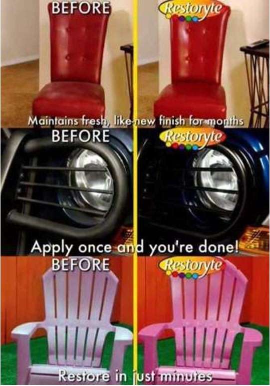 Restore & Protect plastic, metal, stone, vinyl & more, Just one wipe brings it back to life...