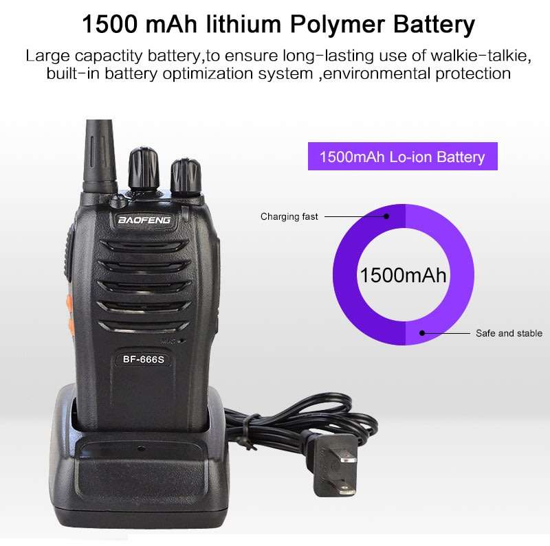 2 Piece Handheld Two-way Radio Set with Earphones,16 Channels, 3 - 5 km talking range etc