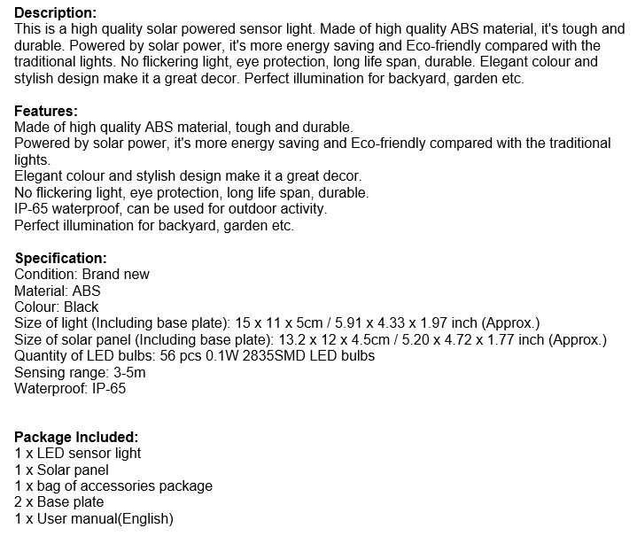 56 LED Multi functional SOLAR Energy Flood Light Kit