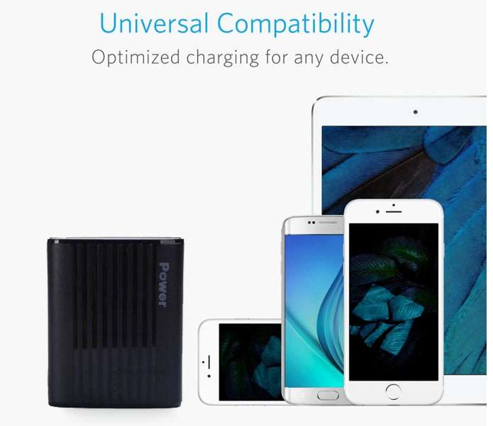 Fast Charge, 16800mAh Power Bank - Charge 2 Devices Simultaneously