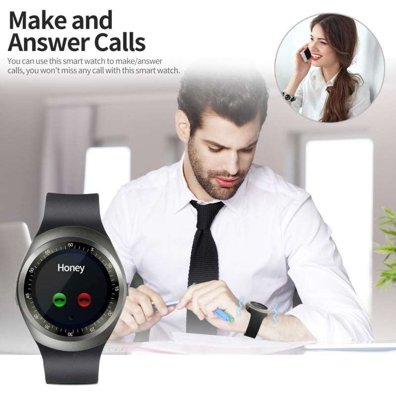 Professional Smart Watch Phone, Bluetooth, Sleep Monitor, Pedometer, Support SIM & SD Card etc.