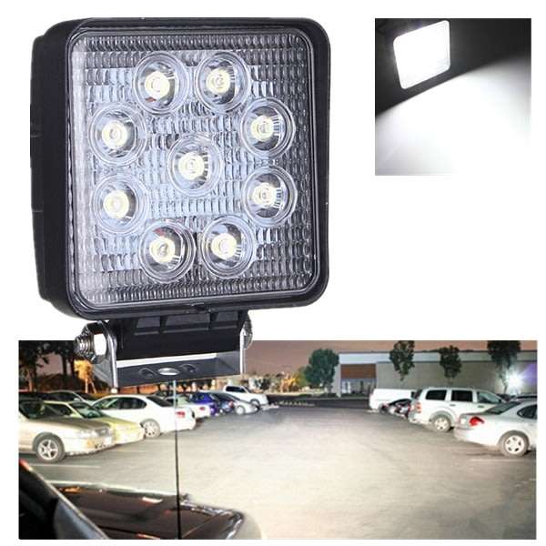 4" 27W Waterproof LED Pure White 6000K Flood Spot Beam Light - Incredibly Bright