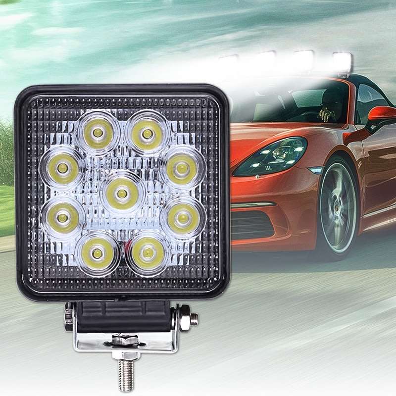 4" 27W Waterproof LED Pure White 6000K Flood Spot Beam Light - Incredibly Bright