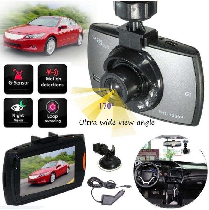 HD 1080P DVR Camera & Camcorder For Vehicle, Motion Detection, G-Sensor, Night Vision