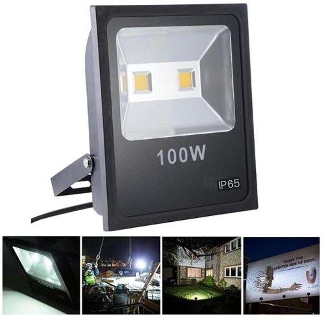 High Power Waterproof 100W LED Flood Light Double Lens with a High-Quality Die Cast Aluminium Casing