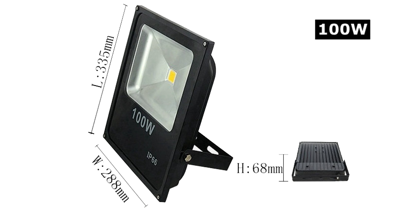 High Power Waterproof 100W LED Flood Light Double Lens with a High-Quality Die Cast Aluminium Casing