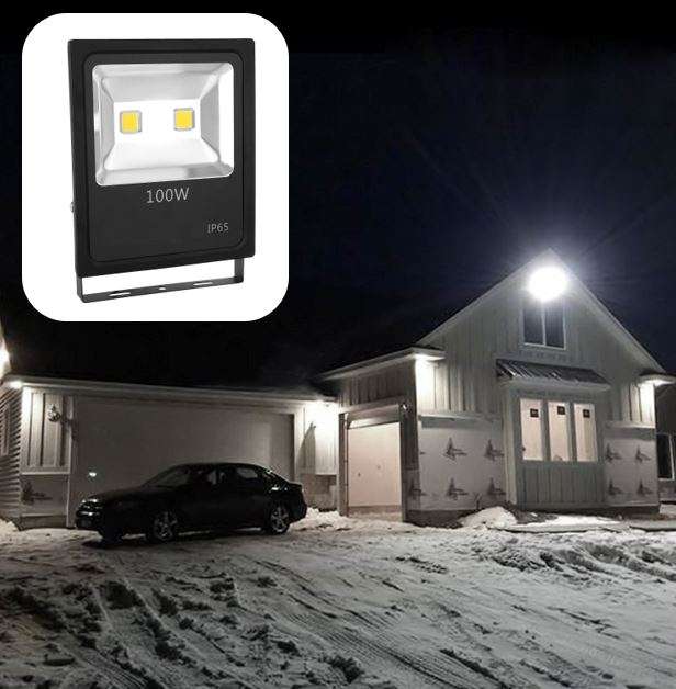 High Power Waterproof 100W LED Flood Light Double Lens with a High-Quality Die Cast Aluminium Casing