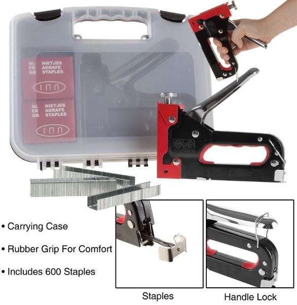 Heavy Duty Staple Gun Kit in a Handy Carry Case