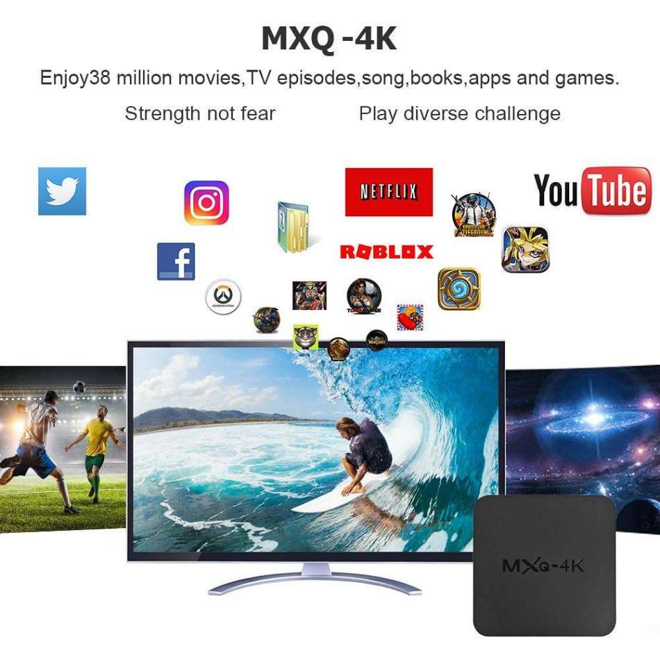MXQ-PRO 4K TV Box - Pre-loaded DSTV Now, Supersport, Showmax, Netflix, Miracast, Kodi