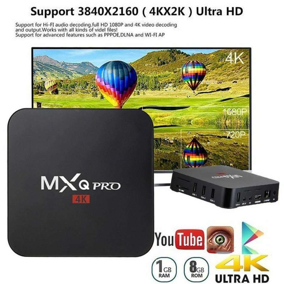 MXQ-PRO 4K TV Box - Pre-loaded DSTV Now, Supersport, Showmax, Netflix, Miracast, Kodi