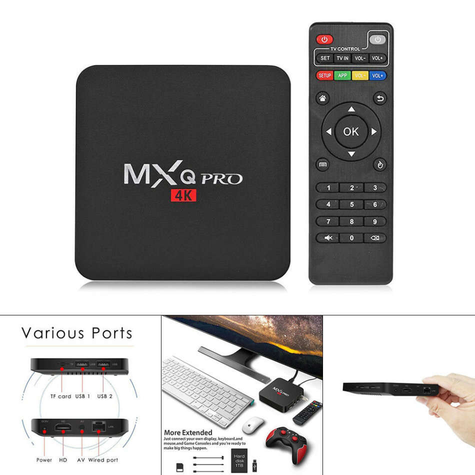 MXQ-PRO 4K TV Box - Pre-loaded DSTV Now, Supersport, Showmax, Netflix, Miracast, Kodi