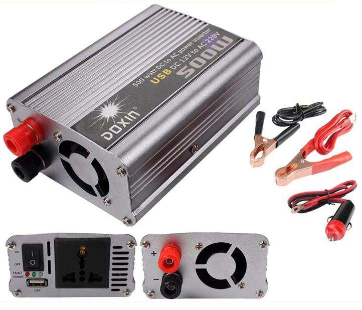 500 WATT Power Inverter - Convert 12V DC to 220V AC (500W Continious Power & 1000W Peak Power)