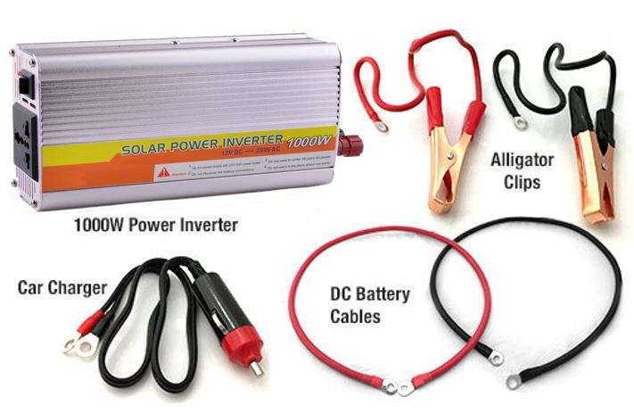 Solar Power Inverter - Convert 12V DC to 220V AC (1000W Continious Power & 2000W Peak Power)