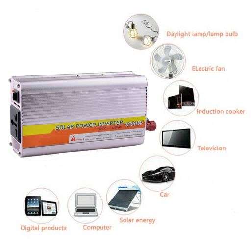 Solar Power Inverter - Convert 12V DC to 220V AC (1000W Continious Power & 2000W Peak Power)