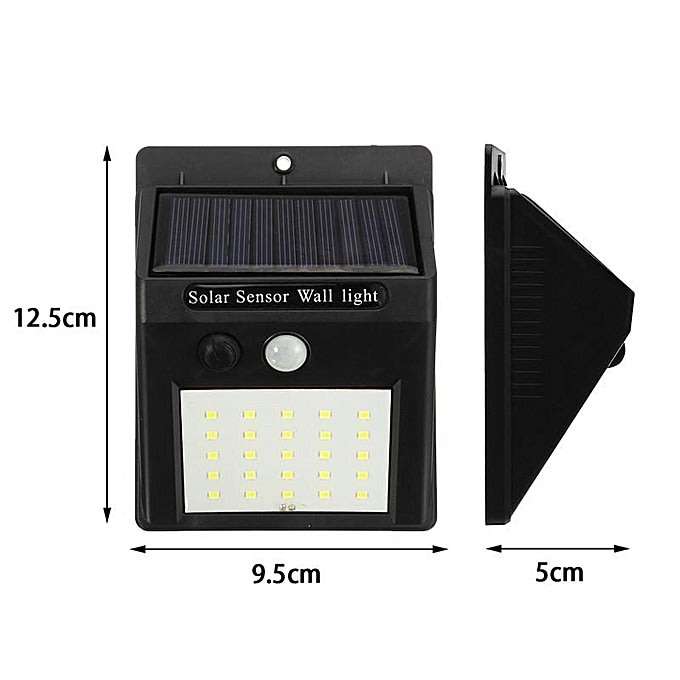 25 LED Solar Power Wall Light, PIR Motion Sensor, Waterproof, Night Sensor & Eco-friendly