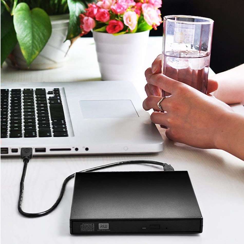 USB 2.0 Portable Slim External DVD/CD-RW