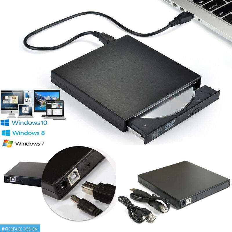 USB 2.0 Portable Slim External DVD/CD-RW
