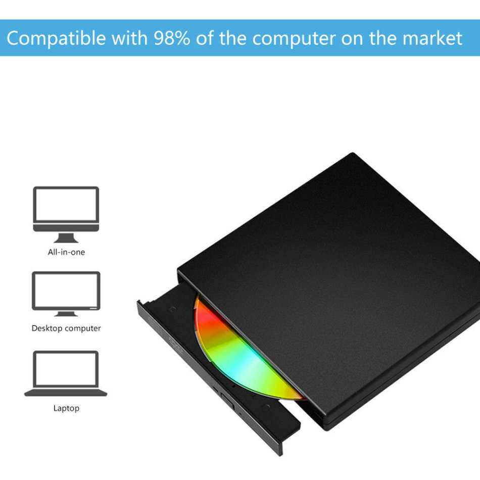 USB 2.0 Portable Slim External DVD/CD-RW