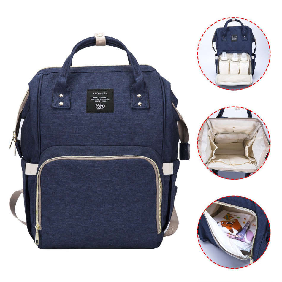 Large Capacity Baby Backpack Bag with insulated bottle pockets