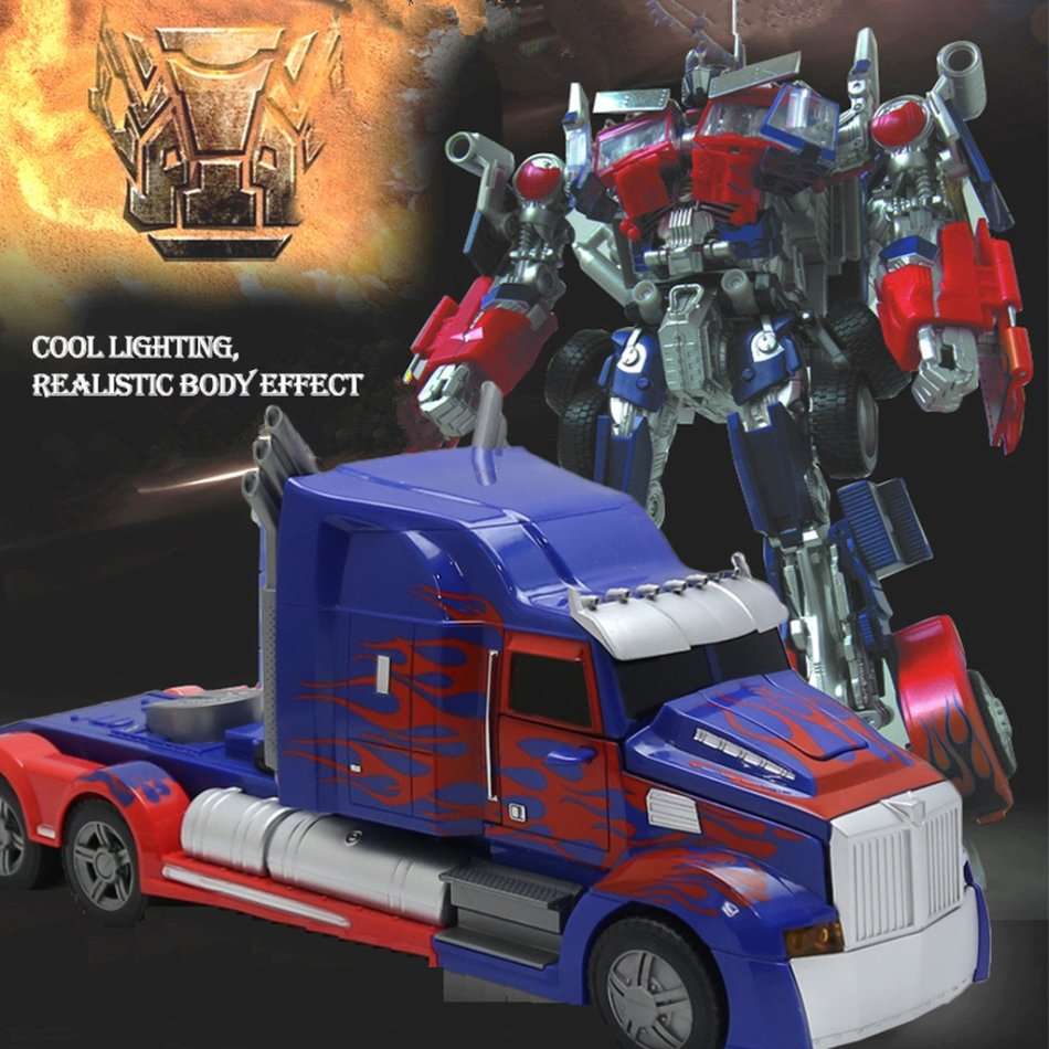 LARGE 2.4Ghz R/C Optimus Prime Transformer Robot Truck, Xenon lights, 360° turn, one-key deformation