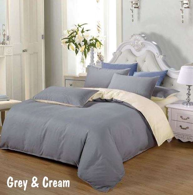 Brand New 100% Cotton 3 Piece Duvet Sets for ¾ Bed in Different Plain Colours