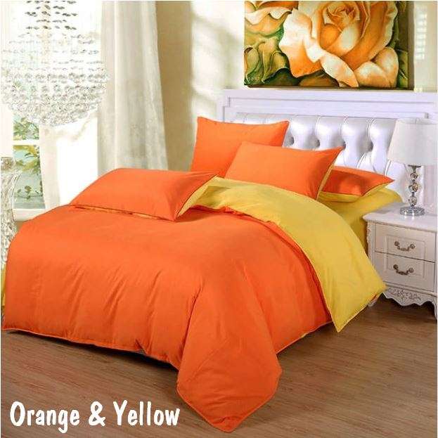Brand New 100% Cotton 3 Piece Duvet Sets for ¾ Bed in Different Plain Colours