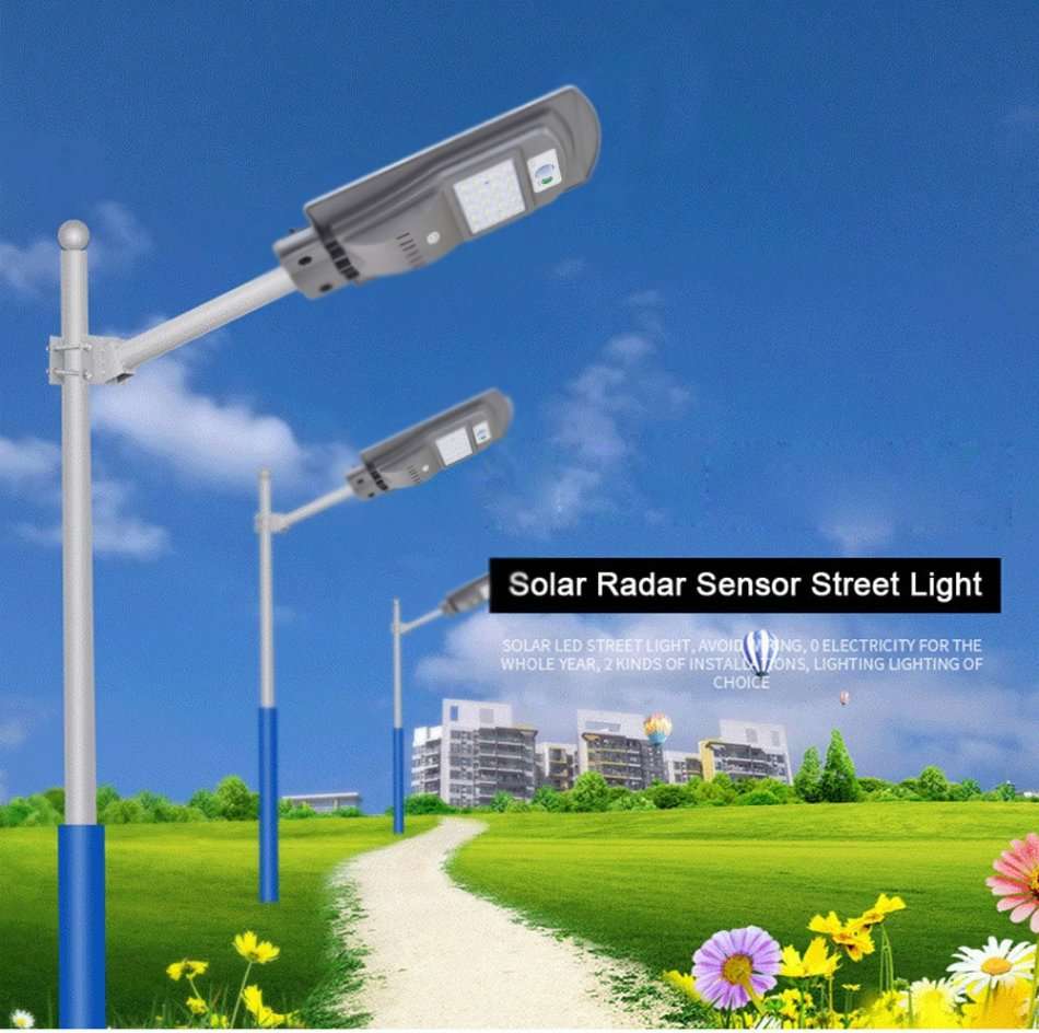 20 Watt LED SOLAR Street Light, PIR, Motion Sensor, Waterproof with 3 Lighting Modes