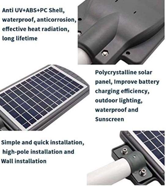 20 Watt LED SOLAR Street Light, PIR, Motion Sensor, Waterproof with 3 Lighting Modes