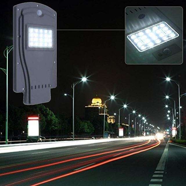 20 Watt LED SOLAR Street Light, PIR, Motion Sensor, Waterproof with 3 Lighting Modes